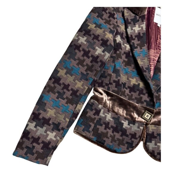 WALTER Luxury Wool Blend SILK Lined Business Casual Blazer Jacket Womens Size 8 - Picture 6 of 7